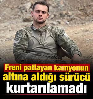 Bursa'da freni patlayan kamyonun altına aldığı s&uuml;r&uuml;c&uuml; kurtarılamadı 