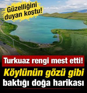 K&ouml;yl&uuml; g&ouml;z&uuml; gibi bakıyor: Deniz g&ouml;l&uuml; eşsiz g&uuml;zelliği ile mest ediyor