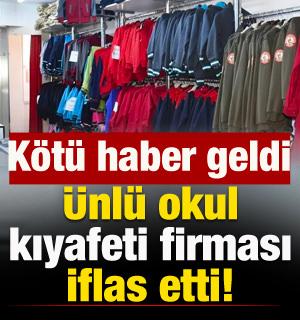 &Uuml;nl&uuml; okul kıyafeti firması iflas etti! &Ouml;ğrencileri giydiriyordu