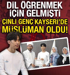 Dil &ouml;ğrenmek i&ccedil;in geldiği Kayseri'de hayatı değişti: &Ccedil;inli Tong Zuo M&uuml;sl&uuml;man oldu