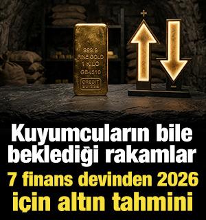 Kuyumcuların bile beklediği rakamlar: 7 finans devinden 2026 i&ccedil;in altın tahmini