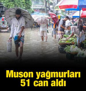 Muson yağmurları 51 can aldı