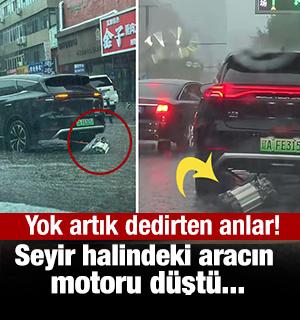 Seyir halindeki aracın motoru d&uuml;şt&uuml;!