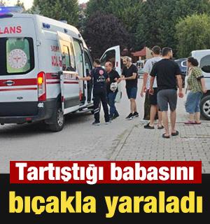 Tartıştığı babasını bı&ccedil;akla yaraladı