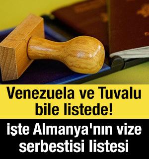 Venezuela ve Tuvalu bile listede! Almanya'nın yeni vize serbestisi listesi belli oldu