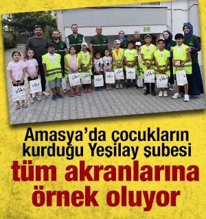 Amasya'da &ccedil;ocukların kurduğu Yeşilay şubesi t&uuml;m akranlarına &ouml;rnek oluyor