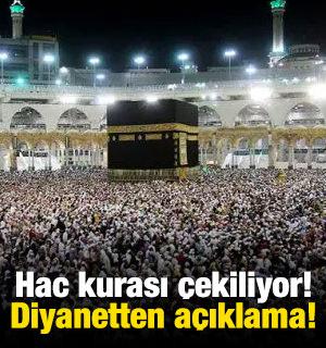 Hac kurası &ccedil;ekiliyor! Diyanetten a&ccedil;ıklama!