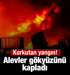 Sabah karşı korkutan yangın: Alevler g&ouml;ky&uuml;z&uuml;n&uuml; kapladı