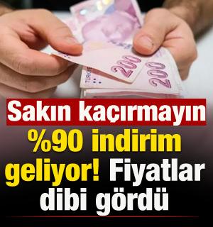 Y&uuml;zde 90 indirim geliyor: Fiyatlar dibi g&ouml;rd&uuml;! Ka&ccedil;ırmayın...