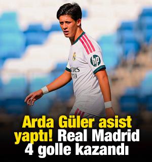 Arda G&uuml;ler asist yaptı! Real Madrid 4 golle kazandı