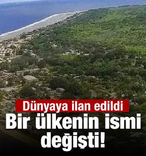 Bir &uuml;lkenin ismi değişti! D&uuml;nyaya resmen ilan edildi