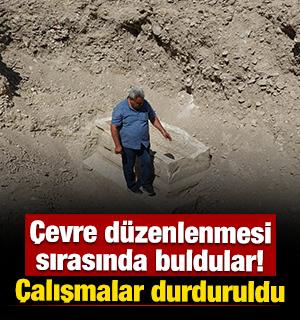 &Ccedil;evre d&uuml;zenlenmesi sırasında buldular! &Ccedil;alışmalar durduruldu