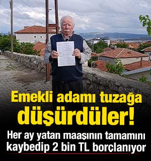 Emekli adamı tuzağa d&uuml;ş&uuml;rd&uuml;ler! 'Yiyecek ekmek paramız kalmadı' diyerek yardım istedi