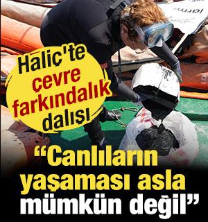 Hali&ccedil;'te &ccedil;evre farkındalık dalışı: 'Canlıların yaşaması asla m&uuml;mk&uuml;n değil'