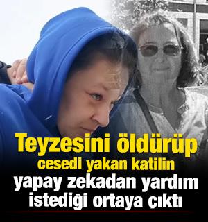 Teyzesini &ouml;ld&uuml;r&uuml;p, cesedini yakan katilin yapay zekadan yardım istediği ortaya &ccedil;ıktı 