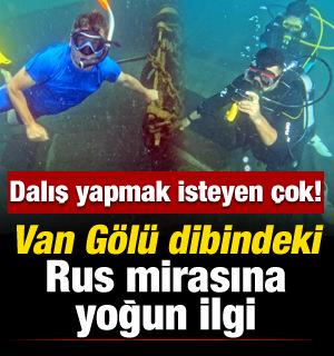 Van G&ouml;l&uuml; dibindeki Rus mirası! Dalgı&ccedil;lar batık şilebi keşfetti