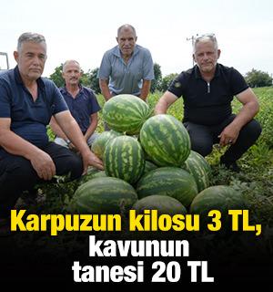 Karpuzun kilosu 3 TL, kavunun tanesi 20 TL