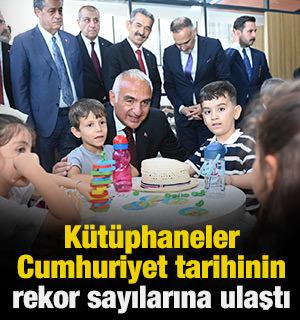 K&uuml;t&uuml;phaneler Cumhuriyet tarihinin rekor sayılarına ulaştı