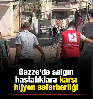 T&uuml;rk Kızılay, Gazze'de salgın hastalıklara karşı hijyen seferberliği başlattı