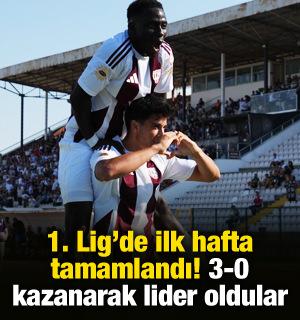1. Lig'de ilk hafta tamamlandı! 3-0 kazanarak lider oldular
