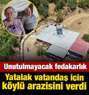 Adana'da unutulmayacak fedakarlık! Yatalak vatandaş i&ccedil;in k&ouml;yl&uuml; arazisini verdi