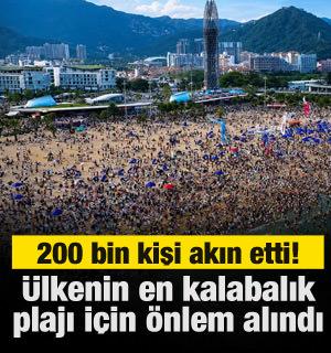 200 bin kişi plaja akın edince yetkililer b&ouml;yle &ouml;nlem aldı