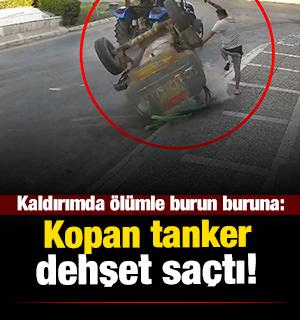 İzmir'de trakt&ouml;rden fırlayan tanker yayayı eziyordu