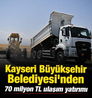Kayseri B&uuml;y&uuml;kşehir Belediyesi'nden 70 milyon TL ulaşım yatırımı 