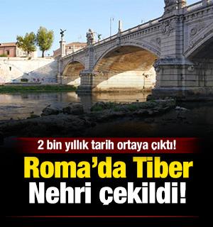 Roma&rsquo;da Tiber Nehri &ccedil;ekildi, 2 bin yıllık tarih ortaya &ccedil;ıktı!