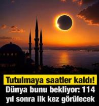 Tam g&uuml;neş tutulması başlıyor! 