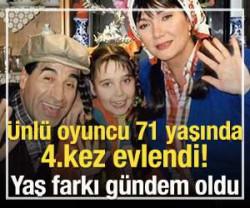 &Uuml;nl&uuml; oyuncu 71 yaşında 4.kez evlendi! Yaş farkı g&uuml;ndem oldu