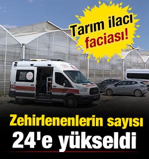 Afyonkarahisar'da tarım ilacından etkilenen sera &ccedil;alışanlarının sayısı 24'e y&uuml;kseldi 