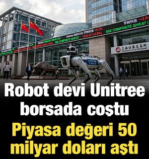 &Ccedil;inli robot &uuml;reticisi borsaya fırtına gibi girdi: Piyasa değeri 50 milyar doları aştı