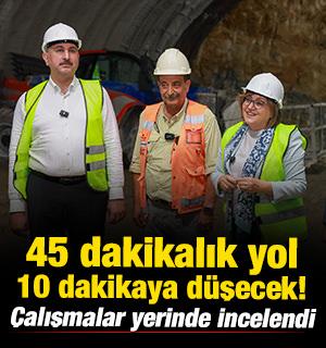 Gaziantep'te 45 dakikalık yol 10 dakikaya d&uuml;şecek! D&uuml;l&uuml;k-OSB T&uuml;neli'nde son durum