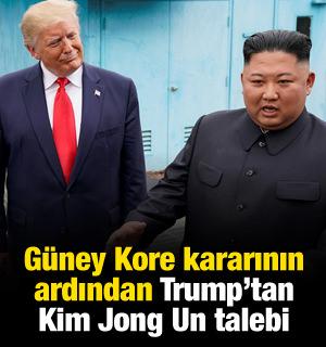 G&uuml;ney Kore kararının ardından Trump'tan Kim Jong Un talebi
