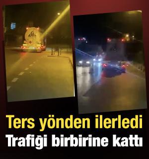 Konya&rsquo;da TIR&rsquo;ın ters y&ouml;nde ilerlemesi trafiği tehlikeye attı