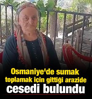 Osmaniye'de sumak toplamak i&ccedil;in gittiği arazide cesedi bulundu