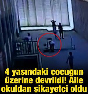 4 yaşındaki &ccedil;ocuğun &uuml;zerine devrildi! Aile okuldan şikayet&ccedil;i oldu