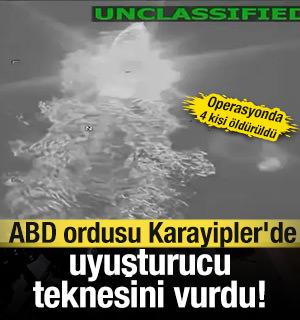 ABD ordusu Karayipler'de uyuşturucu teknesini vurdu: 4 &ouml;l&uuml;