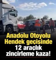 Anadolu Otoyolu'nda 12 ara&ccedil;lık kaza! &Ccedil;ok sayıda yaralı var