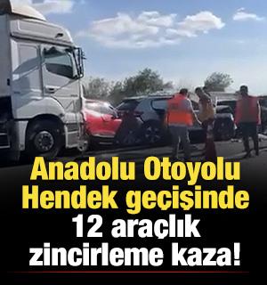 Anadolu Otoyolu'nda 12 ara&ccedil;lık kaza! &Ccedil;ok sayıda yaralı var