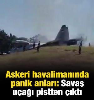 Endonezya'da Sukhoi savaş u&ccedil;ağı pistten &ccedil;ıktı