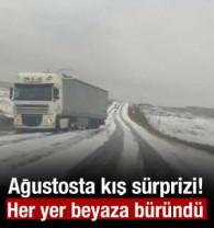G&ouml;r&uuml;nt&uuml;ler T&uuml;rkiye'den! Ağustos ayında her yer beyaza b&uuml;r&uuml;nd&uuml;
