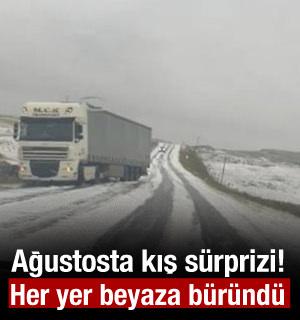 G&ouml;r&uuml;nt&uuml;ler T&uuml;rkiye'den! Ağustos ayında her yer beyaza b&uuml;r&uuml;nd&uuml;