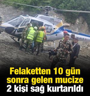 Felaketten 10 g&uuml;n sonra 2 kişi sağ kurtarıldı