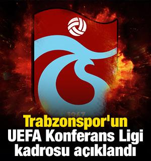 Trabzonspor'un Konferans Ligi kadrosu a&ccedil;ıklandı