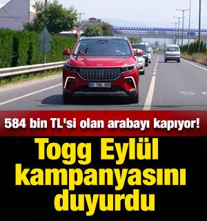 Togg Eyl&uuml;l kampanyasını duyurdu: 584 bin TL'si olan arabayı kapıyor!