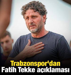 Trabzonspor'dan Fatih Tekke a&ccedil;ıklaması