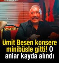&Uuml;mit Besen, Kayseri konserine nostaljik minib&uuml;sle gitti!