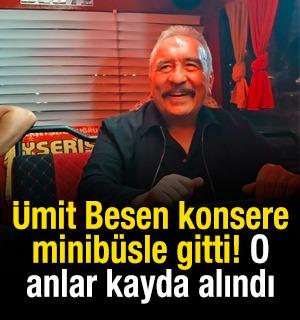 &Uuml;mit Besen, Kayseri konserine nostaljik minib&uuml;sle gitti!